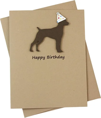 Miniatura 22 de Tarjeta de cumpleaños de pastor australiano negro Tarjeta de felicitación para mascotas con tema de perro australiano negro Sombrero de fiesta