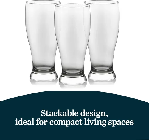 Miniatura 5 de Libbey Paquete de 12 vasos de cerveza clásicos de pub, apilables, modernos vasos de cerveza de bar, grandes multiusos, para Stouts, Ales y más Pub 12