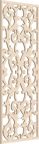 Miniatura 145 de Meadville Paneles decorativos de pared de madera con calado, 9 3/8 pulgadas de ancho x 24 3/8 pulgadas de alto x 1/4 de alto, aliso