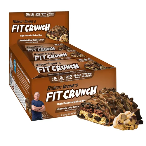 Miniatura 15 de FITCRUNCH - Barras de proteínas para aperitivo de tamaño snack, barra horneada de 6 capas, 4 g de azúcar, sin gluten y centro suave de pastel