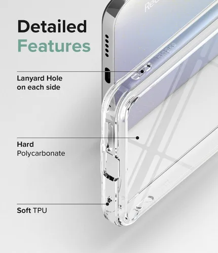 Miniatura 6 de Ringke Fusion - Funda compatible con Redmi Note 11/11S 4G (6.43 pulgadas), parte trasera dura transparente a prueba de golpes, funda protectora