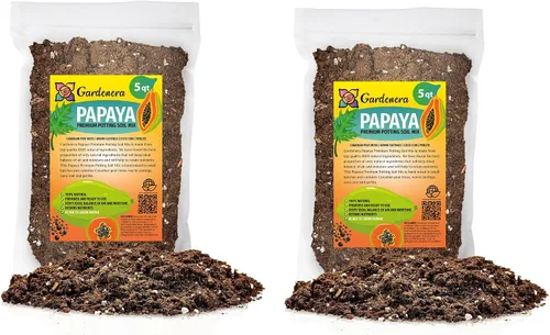 Miniatura 4 de Eleva tu papaya con la mezcla orgánica de tierra de Gardenera - Cultiva plantas fructíferas más saludables y abundantes - 1 cuarto de galón