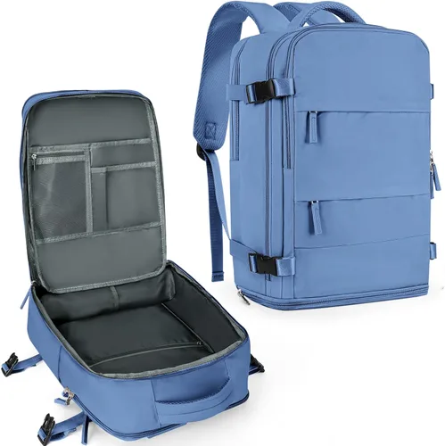 Miniatura 28 de coowoz Mochila grande de viaje para mujeres y hombres, mochila de transporte, mochila para senderismo impermeable, mochila deportiva para Rosa