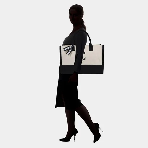 Miniatura 422 de TOPDesign - Bolso de playa de lona con inicial personalizada, bolsa de regalo con monograma, para mujer