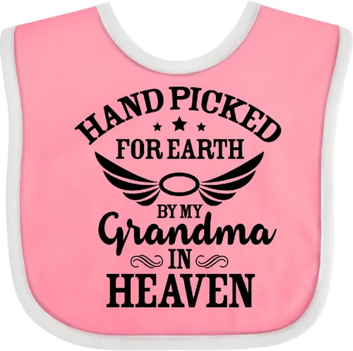 Miniatura 8 de inktastic Handpicked for Earth By My Grandma in Heaven Angel Wings Baby Bib