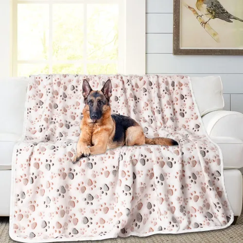 Miniatura 24 de Rezutan Mantas para Perros Grandes, Mantas de Franela para Perros y Gatos Lavables, Suave Manta para Mascotas y Funda para Jaula de Perro, Lindo