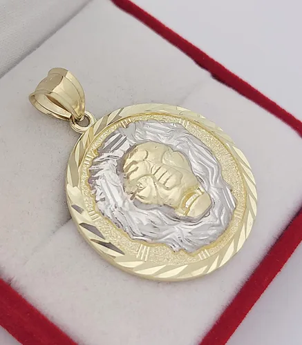 Miniatura 3 de Colgante de cabeza de león de oro amarillo de 10 quilates, Oro
