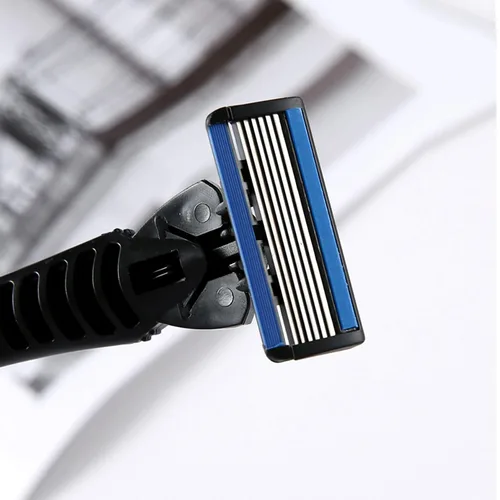 Miniatura 5 de Recambios de 6 cuchillas para hombre, cartuchos de afeitar de 6 cuchillas con tira lubricante, ofrece un afeitado limpio y cerrado, 18