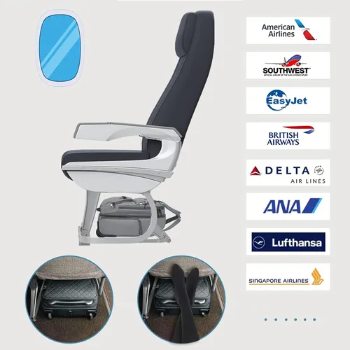 Miniatura 2 de KROSER Maleta de mano para debajo del asiento, multifuncional, 16 pulgadas, ligera, para mujer, Gris oscuro