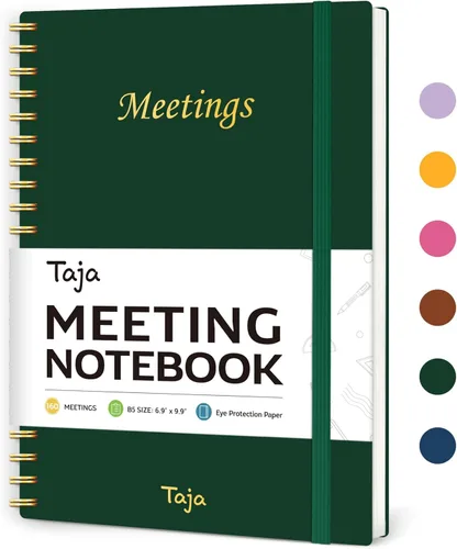 Miniatura 11 de Cuaderno de reuniones para organización del trabajo, cuaderno de trabajo con artículos de acción, agenda para tomar notas, 160 páginas