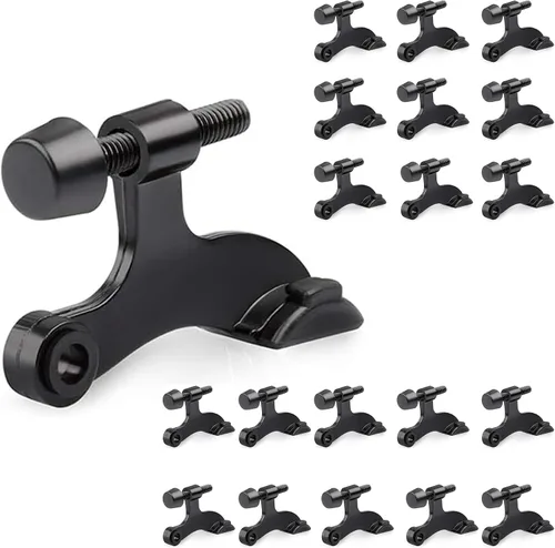 Miniatura 24 de HOMOTEK Paquete de 20 topes de puerta con pasador de bisagra, topes de bisagra para la parte superior de la puerta, tope de puerta ajustable de lujo