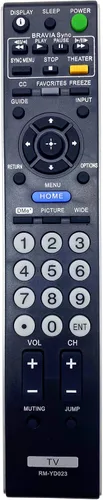 RM-YD023 Mando a distancia de TV para Sony KDL-32VL140, KDL-32XBR6, KDL-37XBR6, KDL-40V4100, KDL-40V4150, KDL-40W4100, KDL-40WL140, KDL-40XBR6,