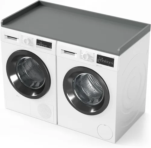 Miniatura 8 de SpaceAid Encimera para lavadora y secadora, estante de madera con borde, 54 pulgadas de ancho x 27.5 pulgadas de profundidad, organizador de Blanco