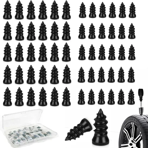 Miniatura 8 de PINKJOY 30 piezas de clavos de reparación de neumáticos con tornillos autoperforantes de goma, herramienta de reparación de neumáticos de servicio
