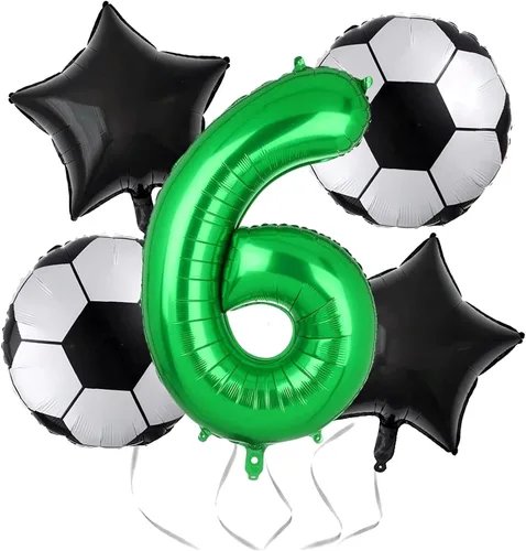 Miniatura 14 de Globos de fútbol para 2º cumpleaños, suministros para fiesta de cumpleaños de fútbol, Copa del Mundo, Deportes de fútbol, decoraciones de fiesta
