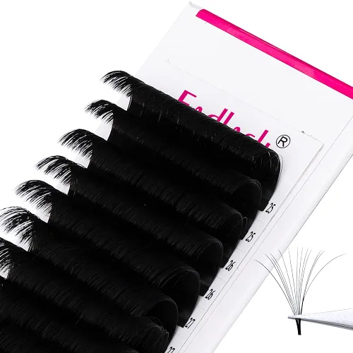Miniatura 31 de FADLASH Extensiones de pestañas con rizo D, 0.07 mm, bandeja mixta fácil de usar, pestañas de volumen 2D-10D, autoaplicables, 15-20 mm