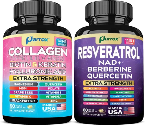 Paquete de colágeno + calostro – Péptidos de colágeno hidrolizados con biotina, queratina y ácido hialurónico + calostro bovino alimentado con pasto