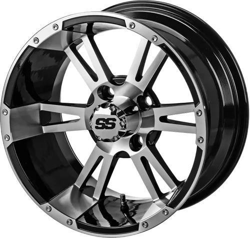 Miniatura 3 de RM Cart 14" Raptor Negro/Mecanizado en neumáticos radiales Sierra Rover 23x10R14 (Juego de 4) Juego de ruedas y neumáticos para carrito de golf