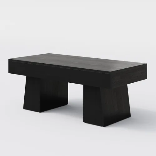 Miniatura 9 de LITTLE TREE - Mesa de café de granja, mesas de centro rectangulares de madera de 47 pulgadas con base gruesa, muebles modernos de cóctel y té