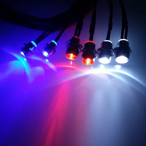 Miniatura 7 de ShareGoo - Kit de faros delanteros LED de 6 leds, luz trasera compatible con Traxxas HSP Redcat Axial SCX10 1/10 1/12 1/16 RC Car Truck Tank Crawler