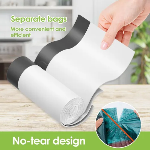 Miniatura 3 de bolsas de basura con cordón fuerte, de 5 galones, 80 unidades, bolsas de basura pequeñas, bolsas de plástico pequeñas, forros para botes de basura