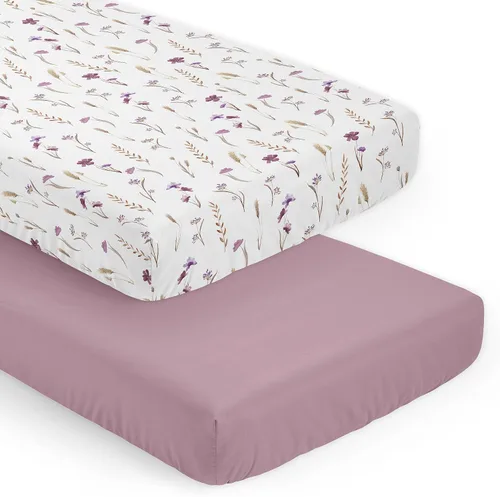 Miniatura 7 de Sweet Jojo Designs Sábanas bajeras para cuna (jardín bohemio rosa floral) para niñas, guardería infantil, habitación de niños pequeños