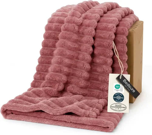 Miniatura 67 de Bedsure GentleSoft - Manta de forro polar azul para sofá, mantas suaves y acogedoras para mujer, lindas mantas pequeñas para niñas, azul claro, 108