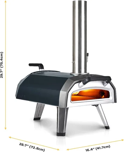 Miniatura 2 de Ooni Karu 2 Horno de Pizza al Aire Libre Multi-Combustible - Horno de Pizza al Aire Libre de Madera y Gas con Piedra para Pizza y Termómetro