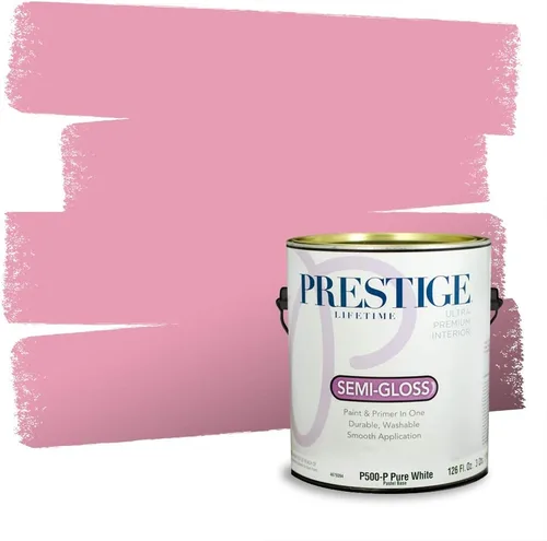 Miniatura 713 de Prestige Paints Pintura exterior e imprimación en uno, 1 galón, plano, coincidencia comparable de Valspar* Amber Rose*