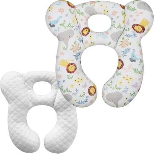 Miniatura 10 de Almohada de viaje para bebé, almohada infantil mejorada en forma de U para asiento de automóvil y cochecito, cojín de descanso suave y cómodo