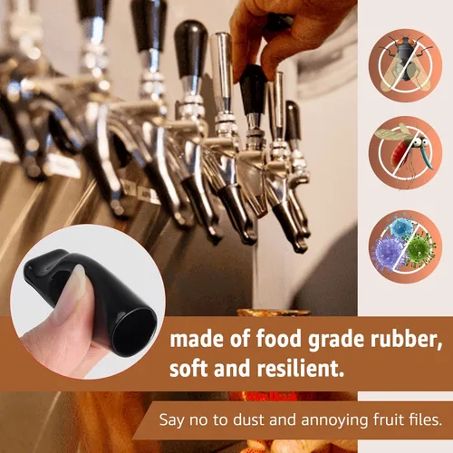 Miniatura 4 de Tapón para grifo de cerveza, 5 tapones de grifo de cerveza y 5 tapas de goma para grifo de cerveza y 1 cepillo de limpieza larga para la mayoría