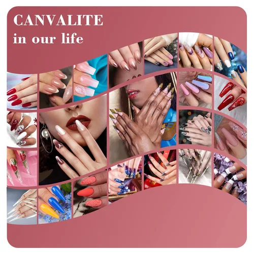 Miniatura 8 de Canvalite 12 limas de uñas gruesas de grano 100/180 para uñas acrílicas, lima de uñas profesional, reutilizable, tablero de esmeril, herramientas