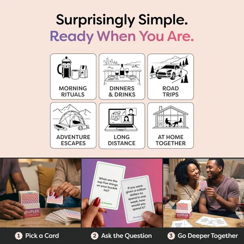 Miniatura 4 de TALKING POINT CARDS Profundiza tu conexión con 200 tarjetas de conversación divertidas y atractivas para parejas. Construye intimidad, fortalece tu