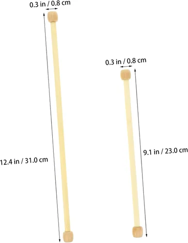 Miniatura 2 de EXCEART 4 barras de madera para colgar banderas de pared horizontales de bambú, varillas de macramé para colgar en la pared, postes para colgar