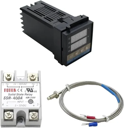 Miniatura 9 de INFRI REX-C100 Digital RKC PID Thermostat Temperature Controller Digital REX-C100/ 40A SSR Relay/K Thermocouple Probe/Heat Sink(RKC-C100)