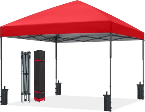 Miniatura 52 de ABCCANOPY Tienda de campaña desplegable de 10 x 10, refugio instantáneo de fácil instalación con bolsa con ruedas, toldo resistente al aire libre