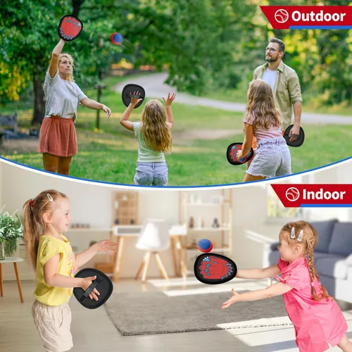 Miniatura 3 de SpringFlower Paquete de 4 juegos de atrapar y lanzar, juego de pelota para atrapar niños pequeños, juego de béisbol para niños, playa y piscina al