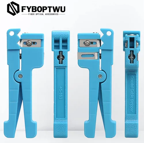 Miniatura 8 de Herramienta de corte de pelado de cables coaxiales, pelacables coaxiales, pelacables de fibra óptica, cortador de cable, crimpadora 45-163, 2