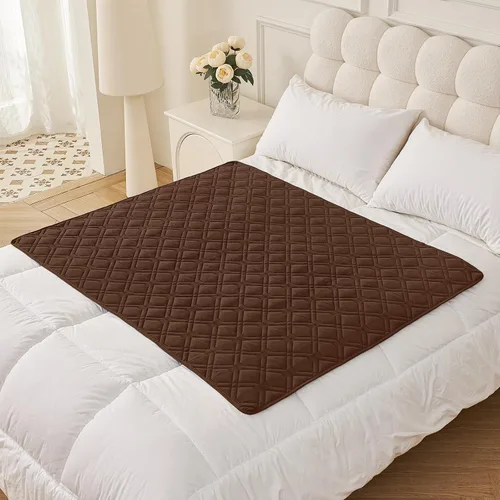 Miniatura 126 de Smiry Funda impermeable para cama de mascota, suave y lavable, para muebles, cama, sofá, reversible, a cuadros (30 x 53 pulgadas, color beige/beige)