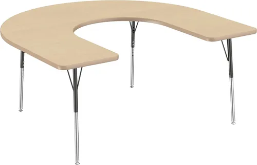 Miniatura 120 de FDP Clover Mesa de Actividades Escolar y de Oficina (48 x 48 pulgadas), patas estándar con deslizadores giratorios para entornos de asientos