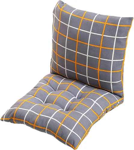 Miniatura 28 de Cojín para silla de respaldo alto, cojines y cojines de silla de alta calidad, cojín de respaldo y asiento con lazos para patio, jardín, oficina