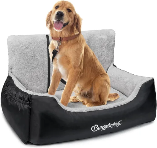 Miniatura 16 de BurgeonNest Asiento de coche para perros pequeños, totalmente desmontable y lavable, asientos para gatos menores de 25 libras, asientos suaves