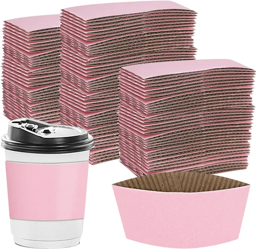 Miniatura 16 de zsccxq Fundas desechables para taza de café, papel kraft corrugado, fundas protectoras aisladas para tazas de café, expreso para bebidas calientes