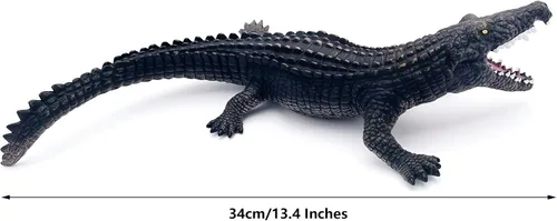 Miniatura 4 de Gemini&Genius Juguetes de Cocodrilo, Mundo de Vida Silvestre Animales de Plástico Suave Animales de la Selva Figura de Acción de Caimán Excelente