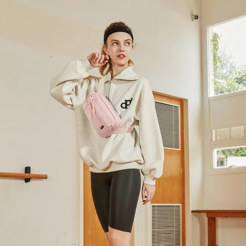 Miniatura 2 de Telena Riñoneras para mujeres y hombres, a la moda, con correas ajustables, 201-Rosa