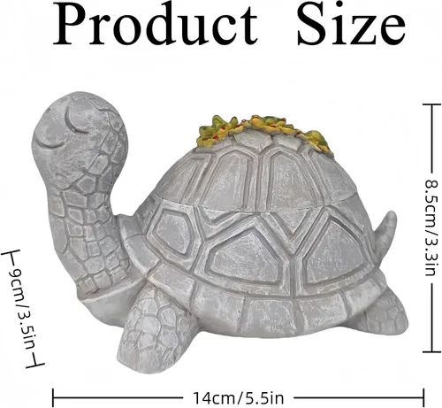 Miniatura 7 de Turtle Hide A Key Outside Cute Suculenta Turtle Key Hiders Outdoor Spare Fake Rock Ocultar Dispositivos Secretos Titular Estatua Decoración