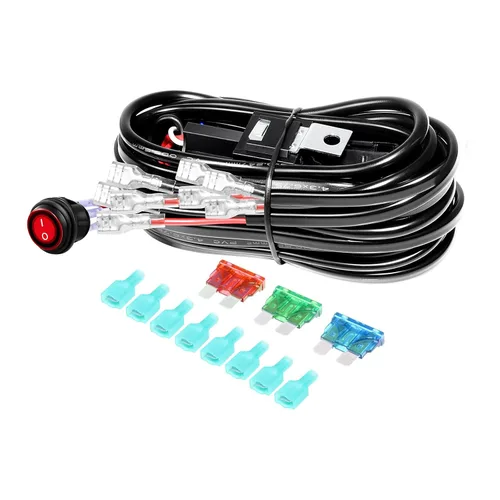 Miniatura 9 de RIGIDON Kit de mazo de cables de barra de luz LED, interruptor basculante de 12 V, 18 AWG, relé de alimentación, cable automotriz para barra de luz