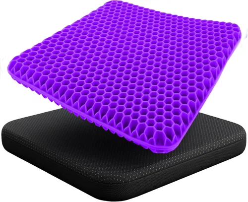 Miniatura 9 de EcoNour Cojín de asiento de gel para sentarse prolongadamente – Azul Cojín de gel de panal de doble capa para silla de oficina, coche y silla