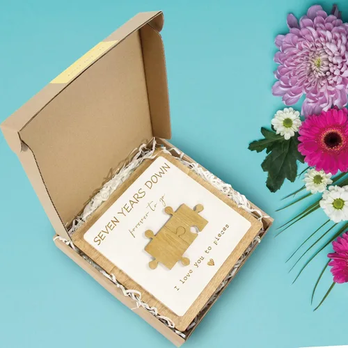 Miniatura 2 de MAMAGIFTREE Regalo único de 7 años de aniversario para ella, él, novio, novia, marido, esposa – Letrero romántico de 7 aniversario para parejas de 7