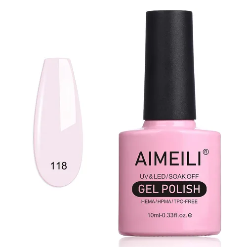 Miniatura 14 de AIMEILI Esmalte de uñas de gel sin crueldad, vegano, gel para uñas removible UV LED sin hema, arte de uñas nude, color rosa nude (022), 0.3 fl oz